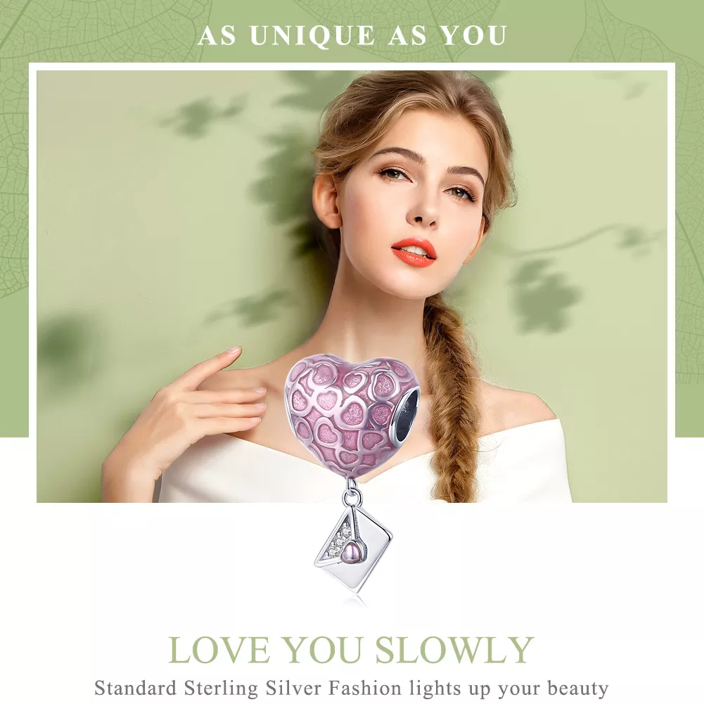 Charm Pendente Te amo devagar estilo Pandora - SCC1080