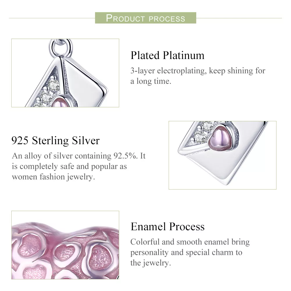 Charm Pendente Te amo devagar estilo Pandora - SCC1080