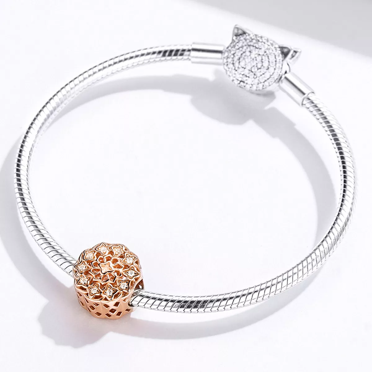 Charm Rose Window estilo Pandora Rosa - SCC1279