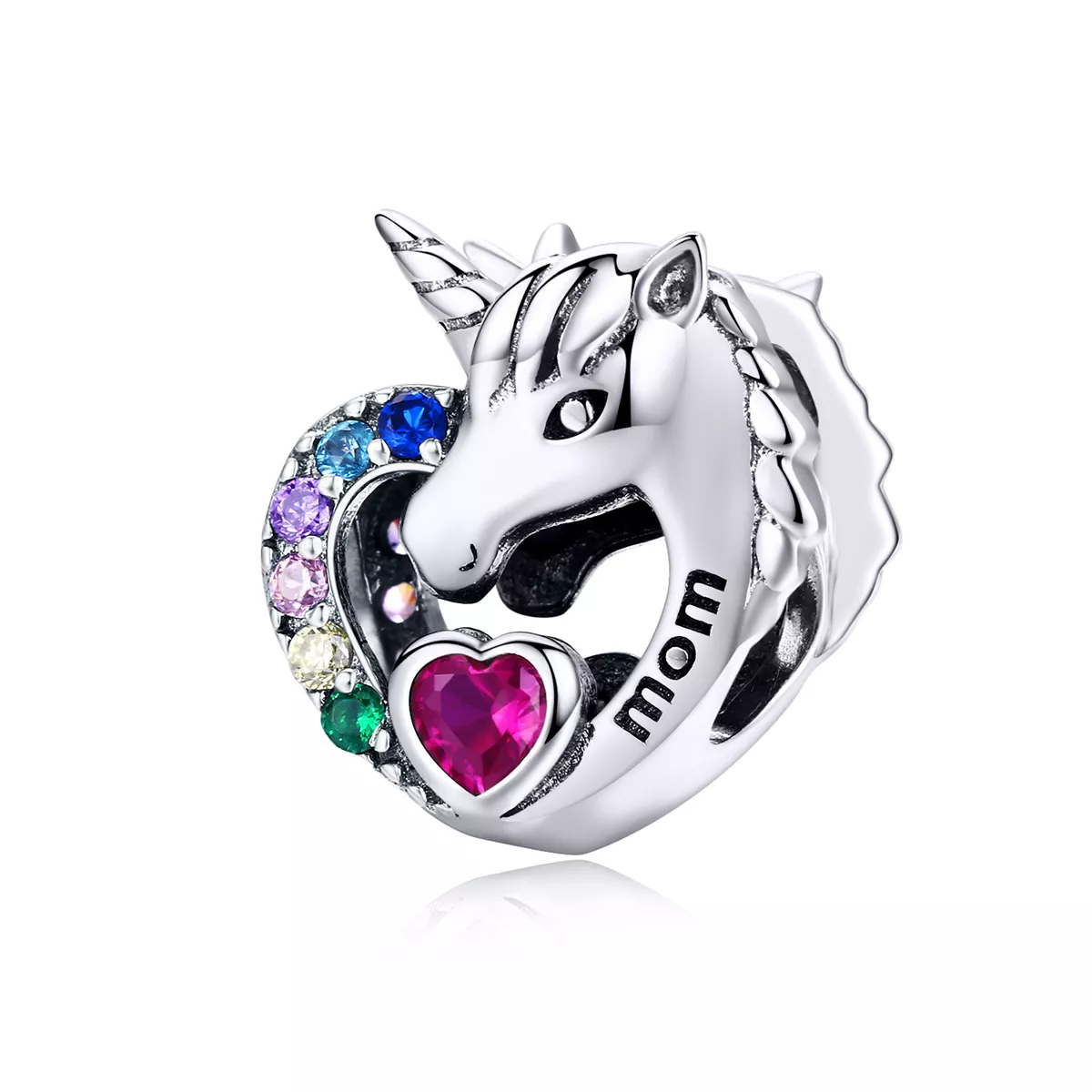 Charm Unicórnio para a mãe estilo Pandora - SCC1160