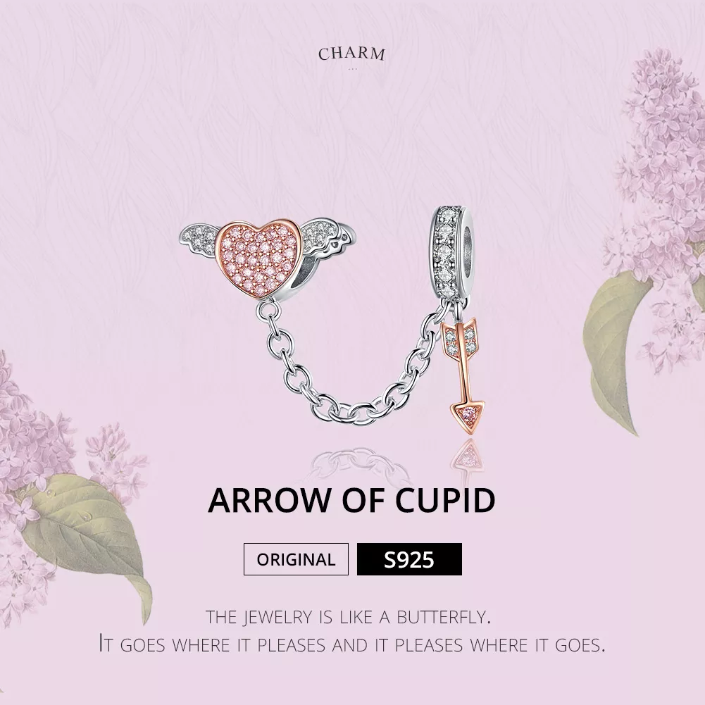 Corrente de Segurança Flecha de cupido estilo Pandora - SCC1208