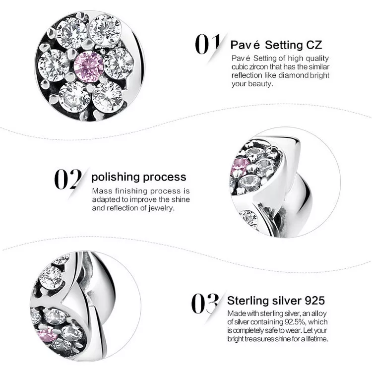 Separador Guirlanda Rosa estilo Pandora - SCC101