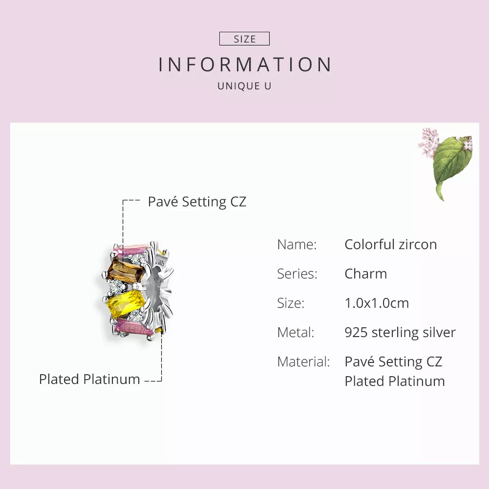 Separador Zircônio Colorido estilo Pandora - SCC1182