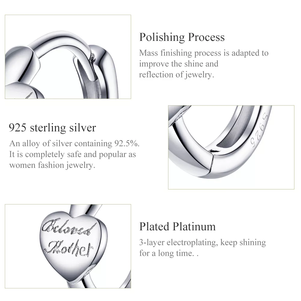 Brinco Argolas Amor materno estilo Pandora - SCE641