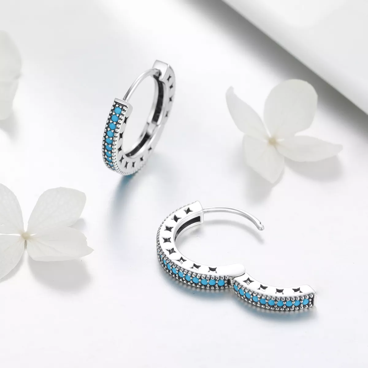 Brinco Argolas Brilhar estilo Pandora - SCE493