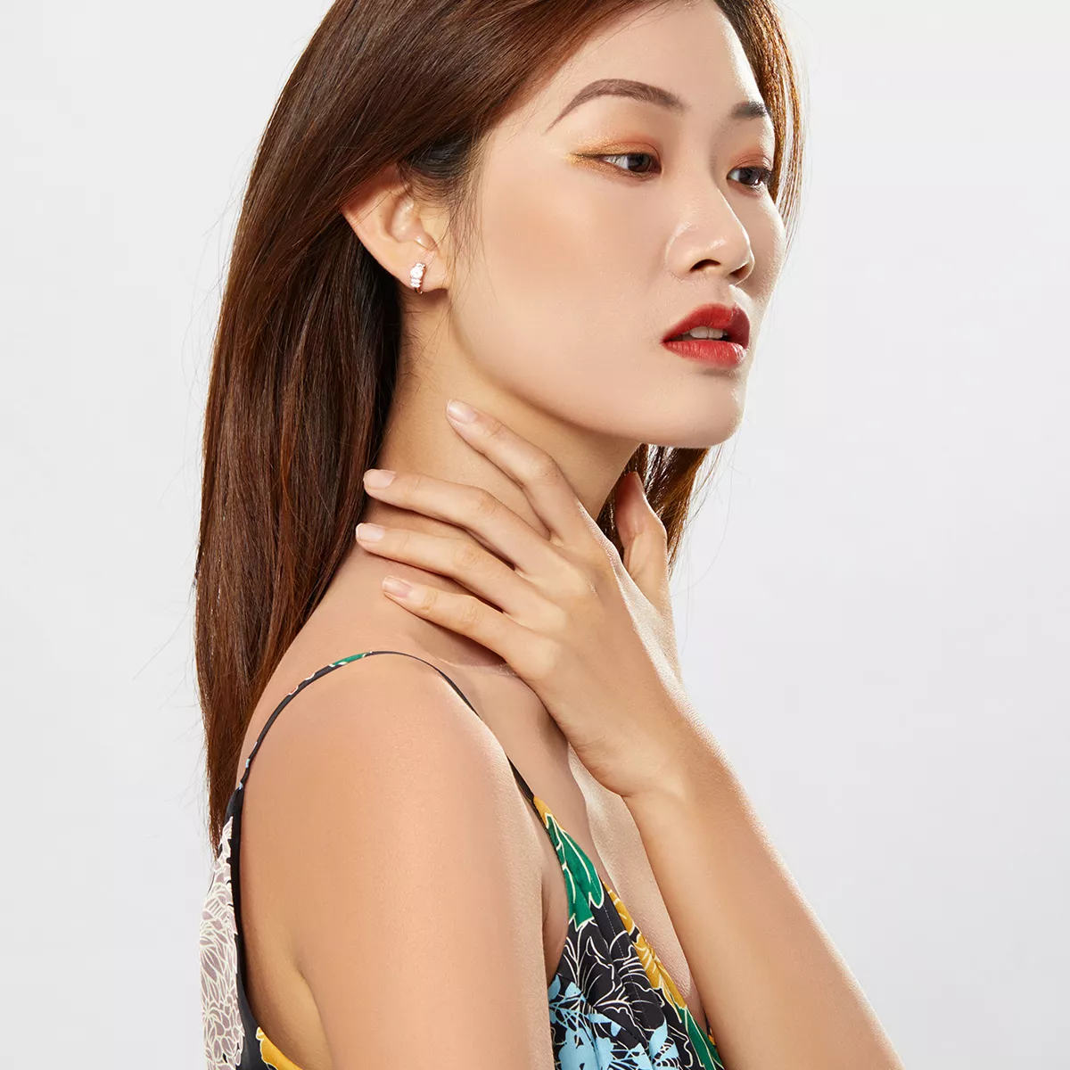 Brinco Argolas Brilho Romântico estilo Pandora Rosa - SCE485-C