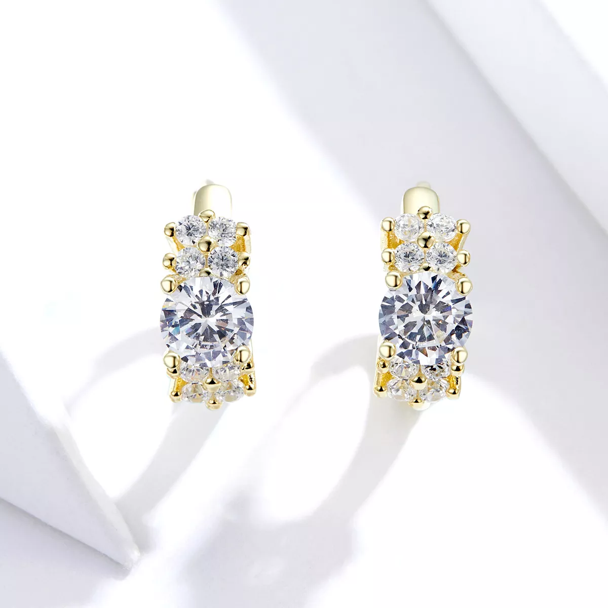 Brinco Argolas Brilho Romântico estilo Pandora - SCE485-B