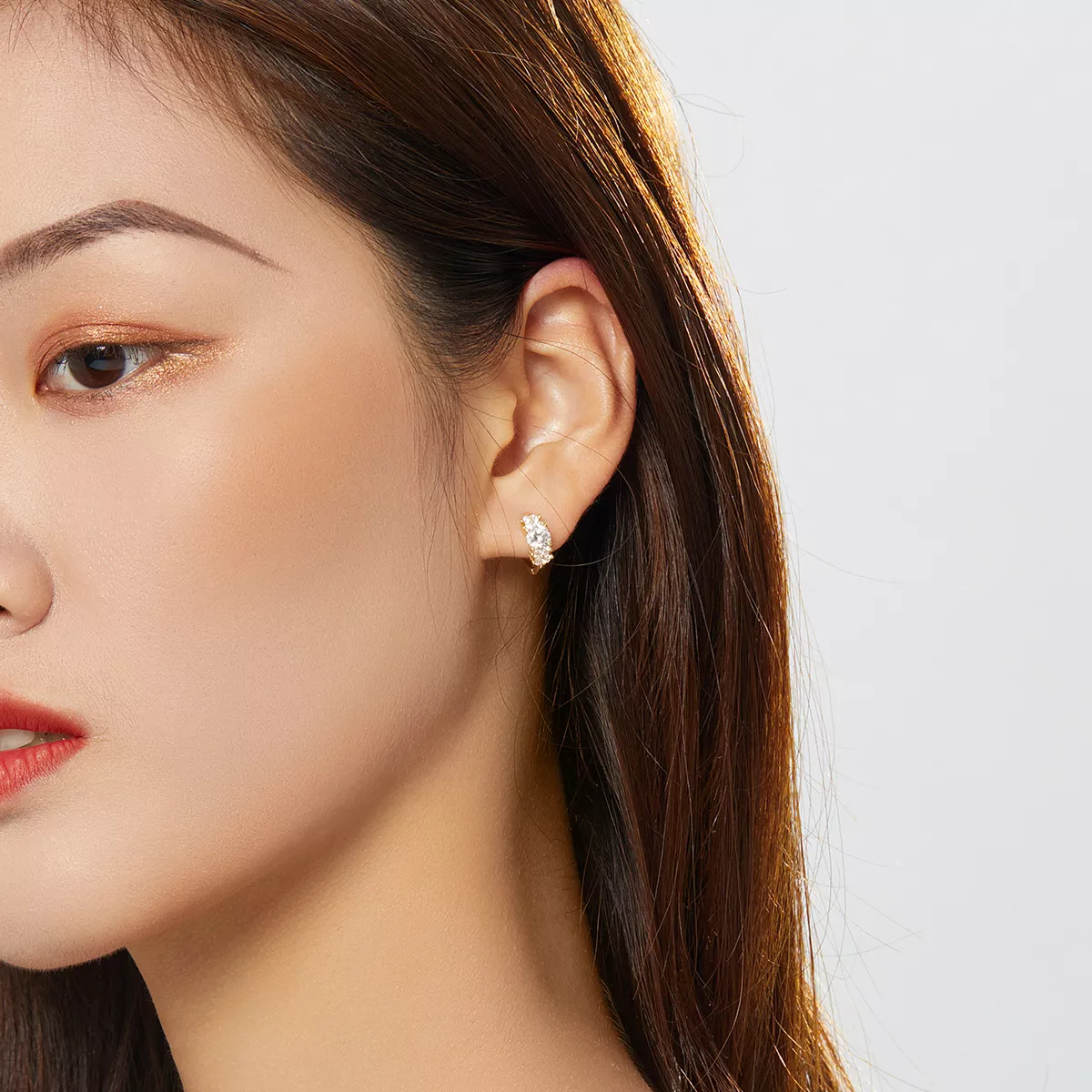 Brinco Argolas Brilho Romântico estilo Pandora - SCE485-B