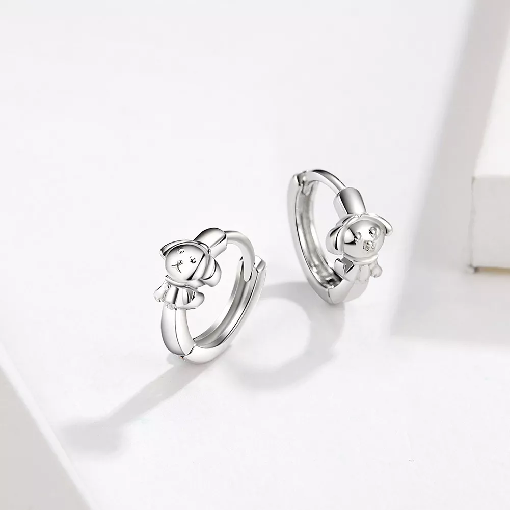 Brinco Argolas Cachorro honesto estilo Pandora - SCE662