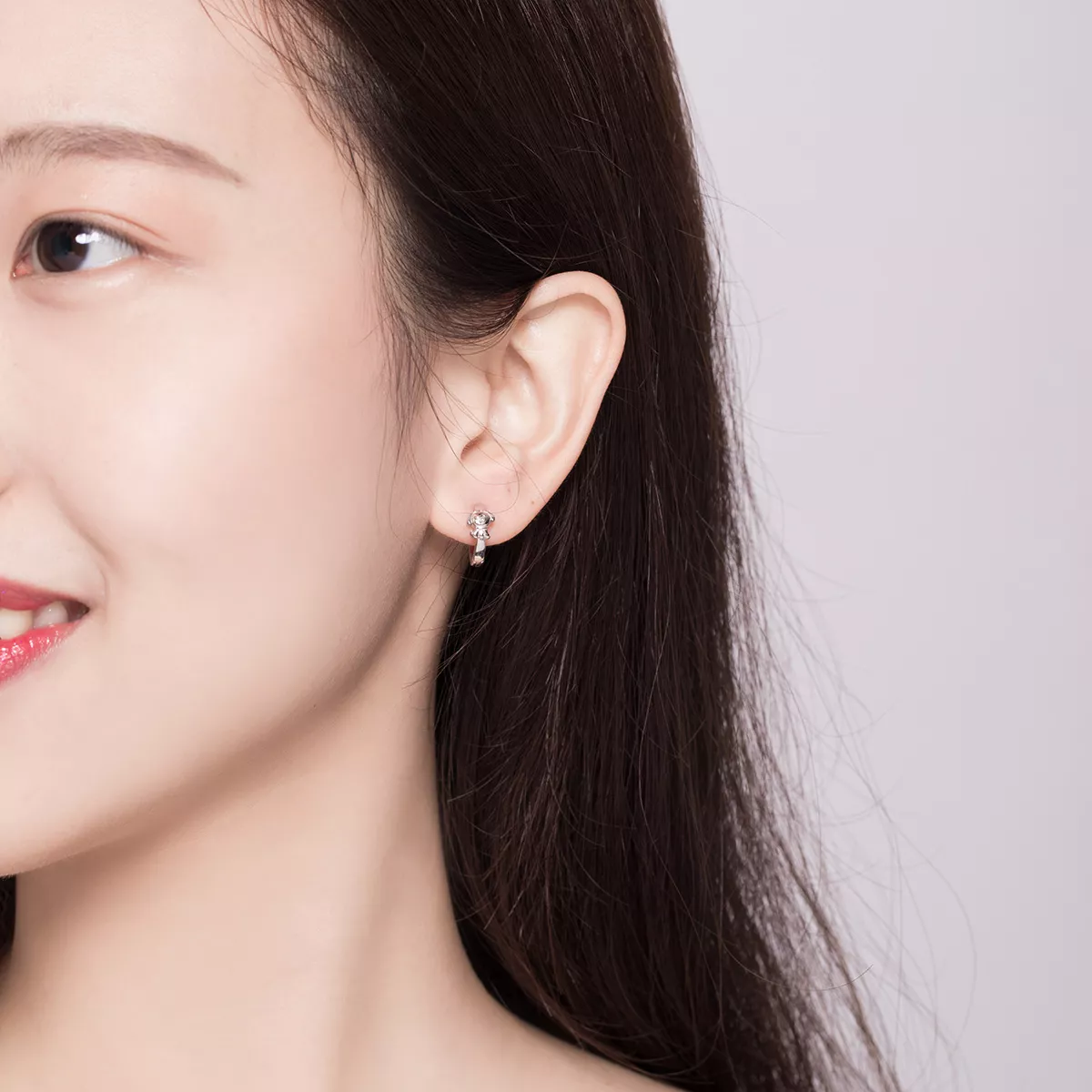 Brinco Argolas Cachorro honesto estilo Pandora - SCE662