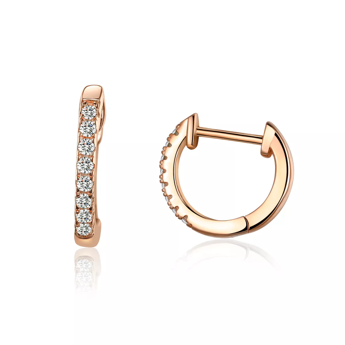 Brinco Argolas Círculo Pequeno estilo Pandora Rosa - SCE498-C