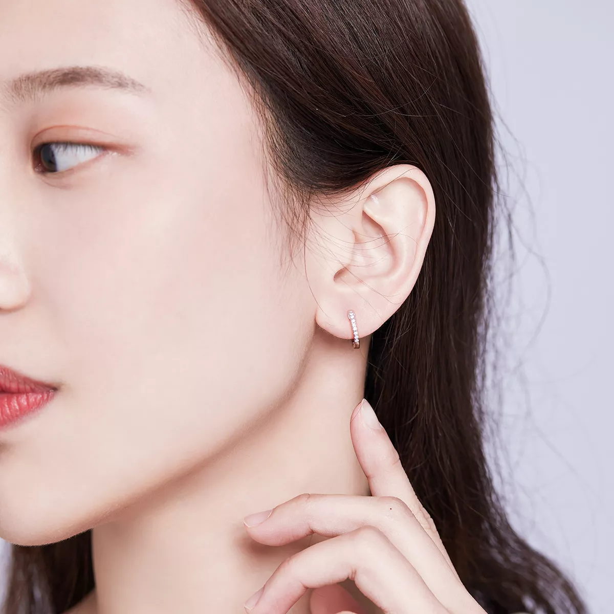 Brinco Argolas Círculo Pequeno estilo Pandora - SCE498-A