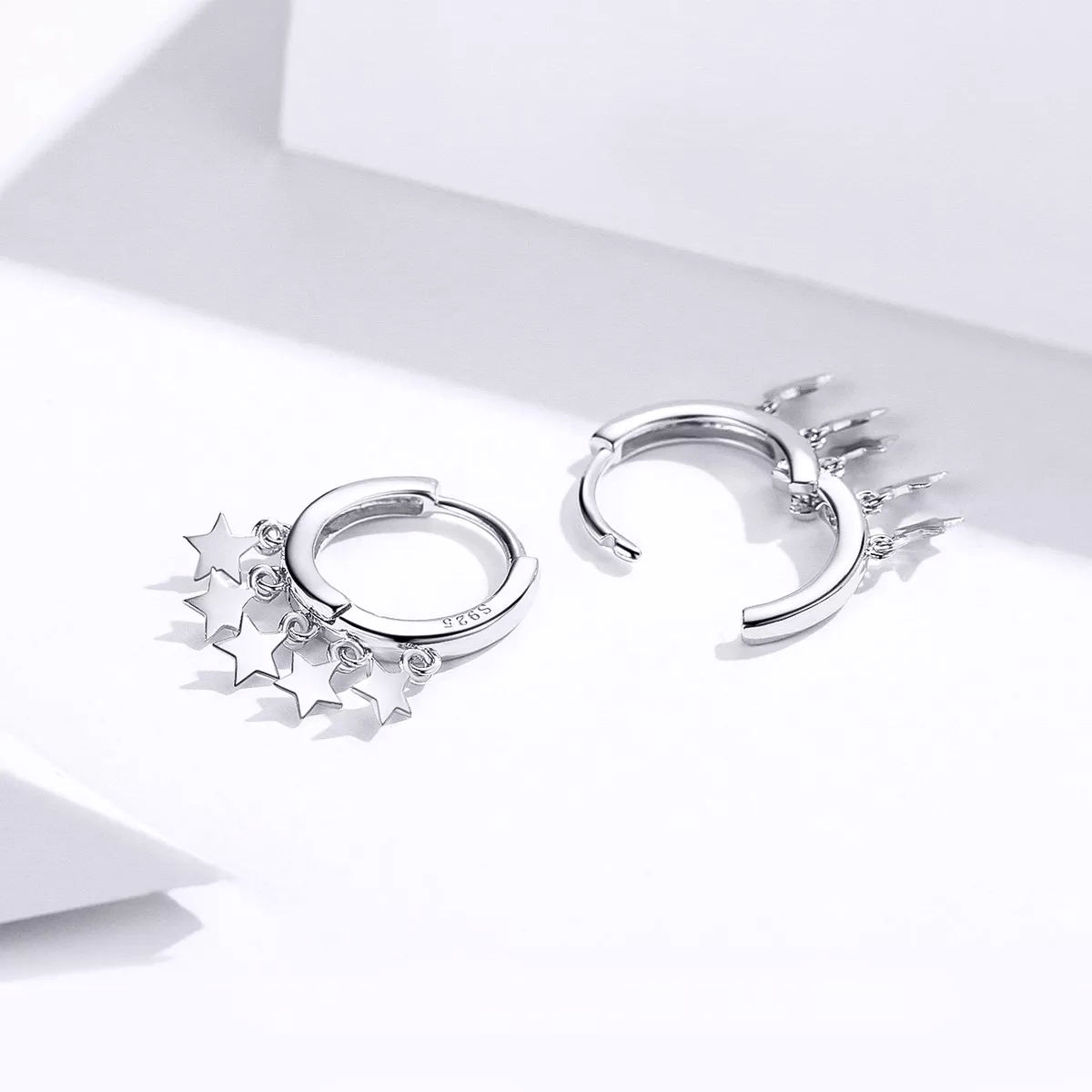 Brinco Argolas Estrelas Tassel estilo Pandora - SCE684