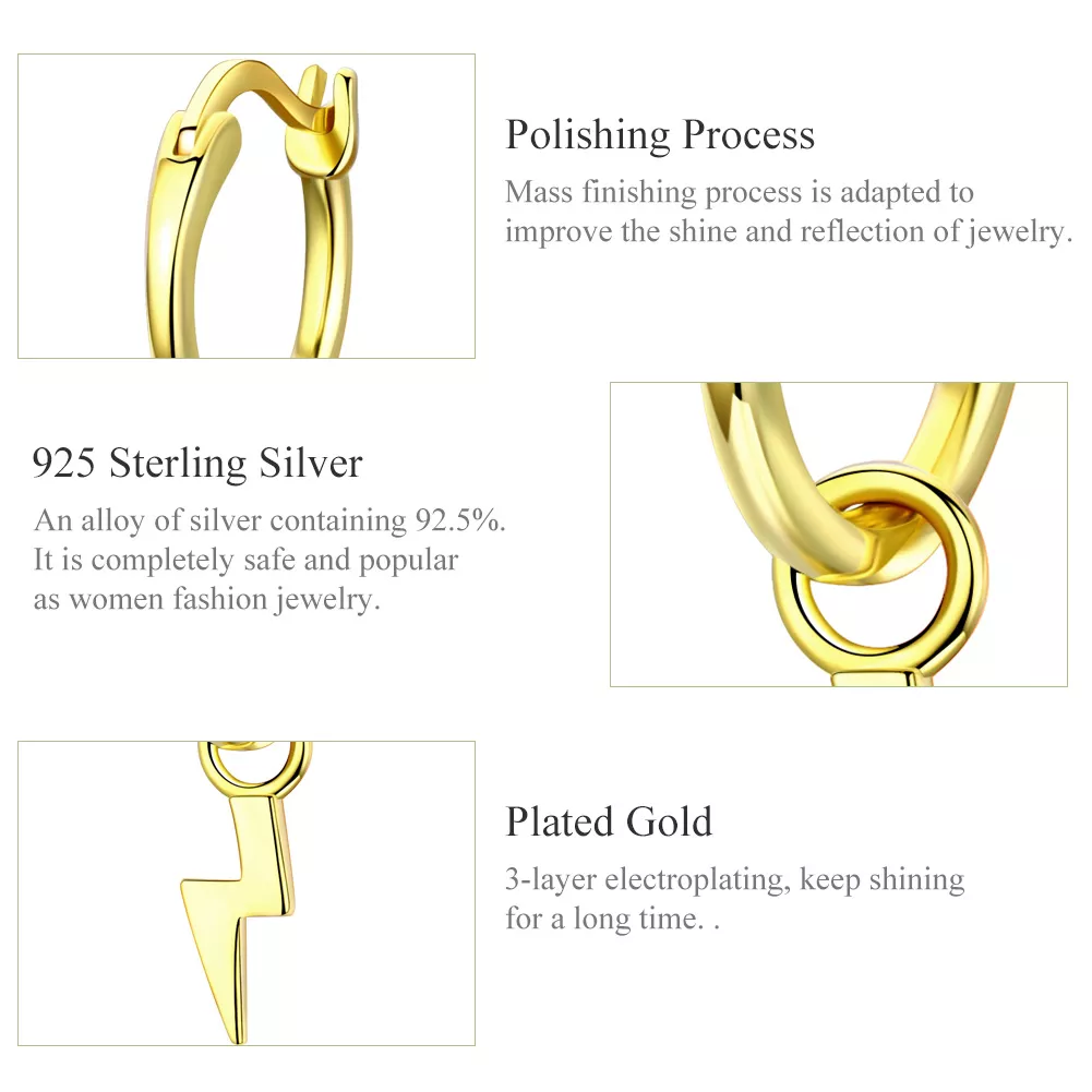 Brinco Argolas Iluminação estilo Pandora - SCE621