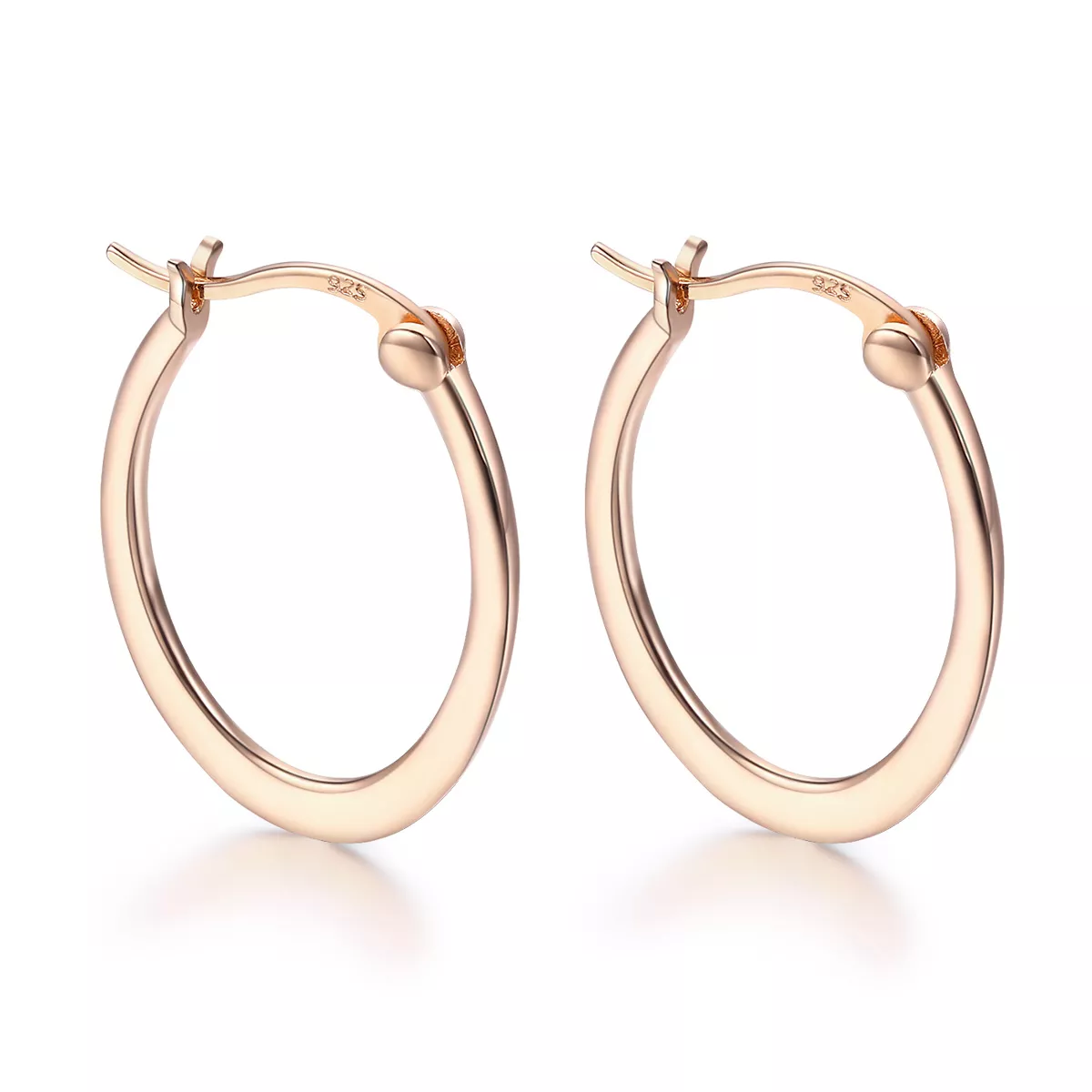 Brinco Argolas simples estilo Pandora Rosa - SCE478