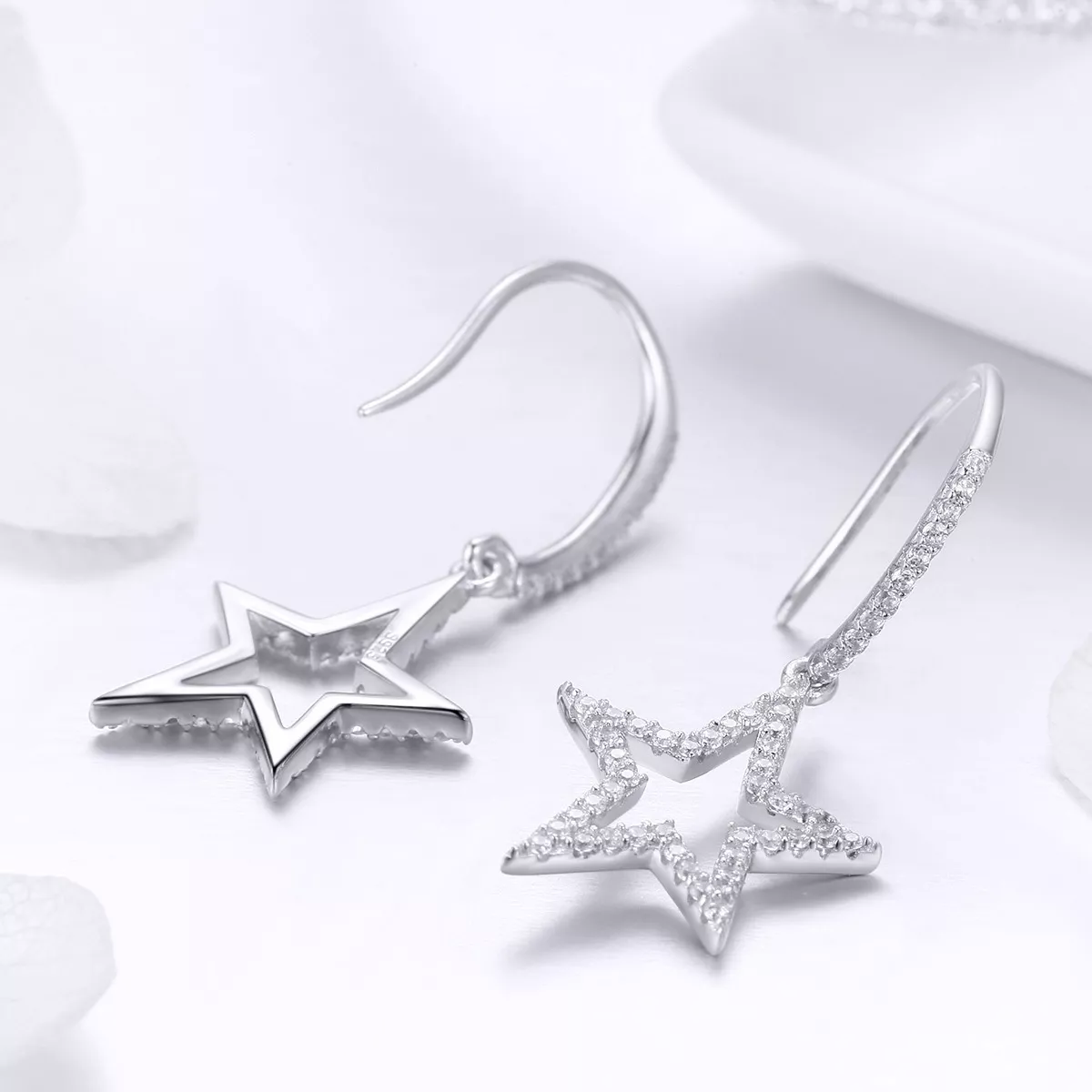 Brinco Estrela Brilhante estilo Pandora - SCE434