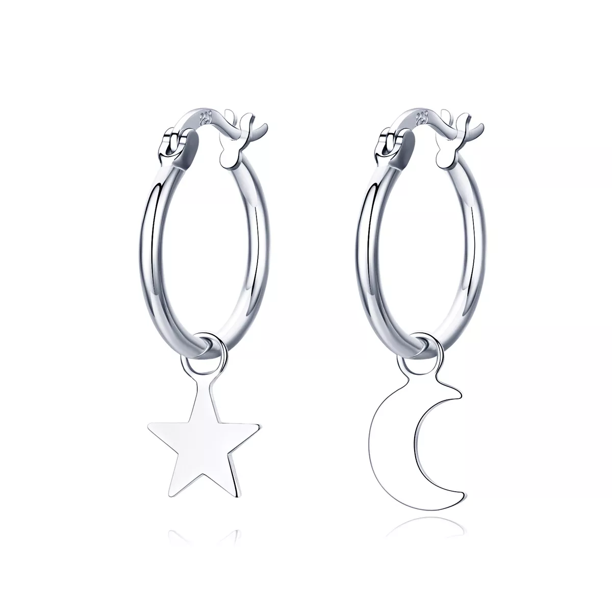Brinco Estrela e assimetria da lua estilo Pandora - SCE681