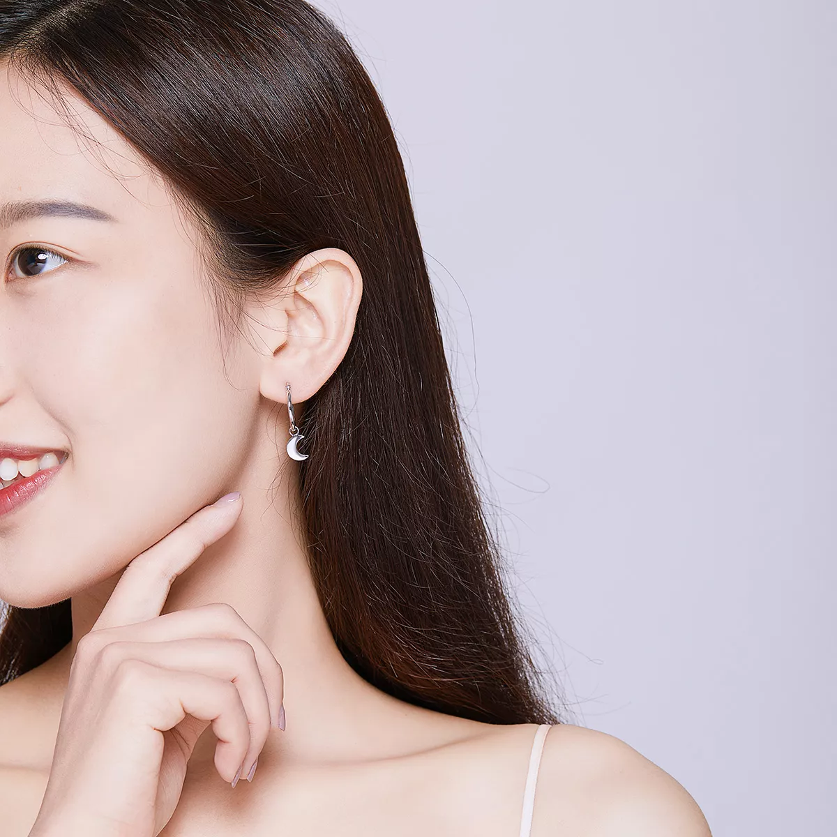 Brinco Estrela e assimetria da lua estilo Pandora - SCE681