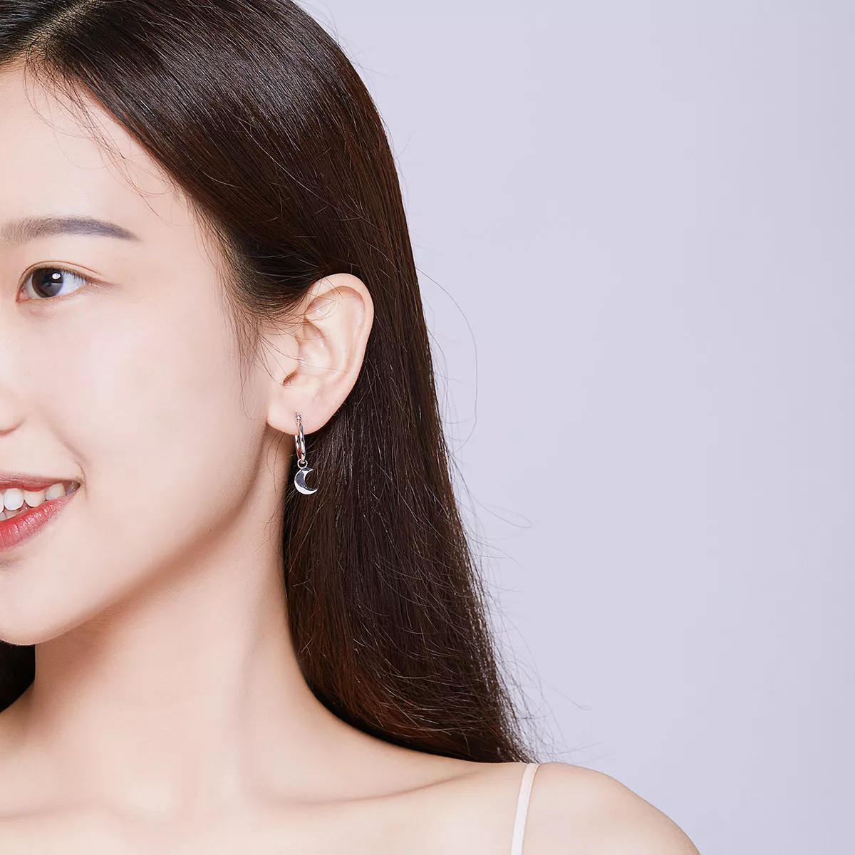 Brinco Estrela e assimetria da lua estilo Pandora - SCE681