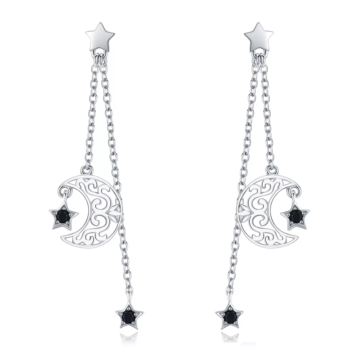 Brinco Lua de Luz estelar estilo Pandora - SCE528