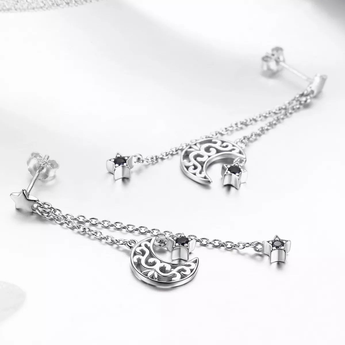 Brinco Lua de Luz estelar estilo Pandora - SCE528