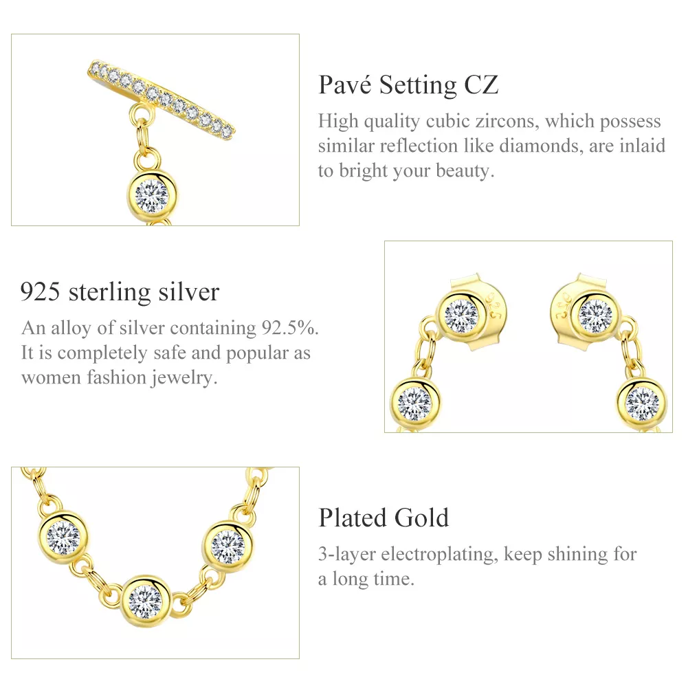 Brinco Mundo brilhante estilo Pandora - SCE685