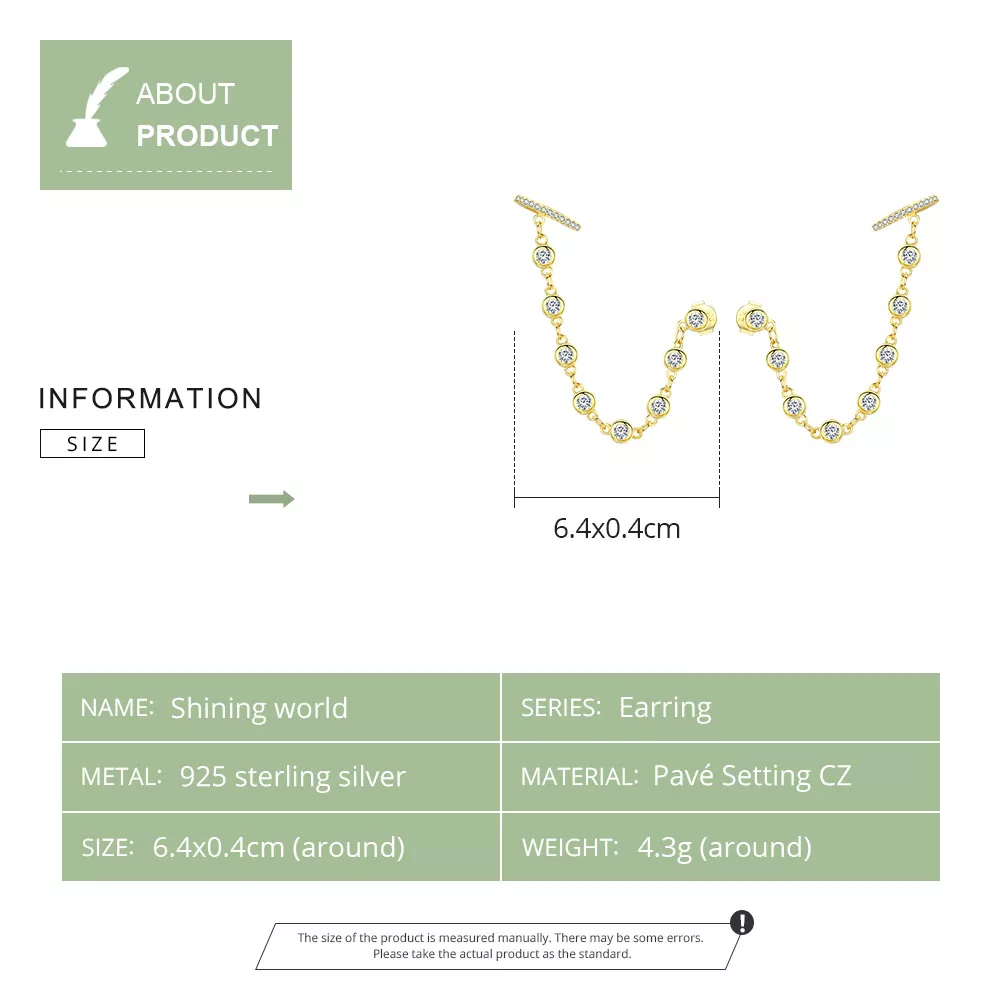 Brinco Mundo brilhante estilo Pandora - SCE685