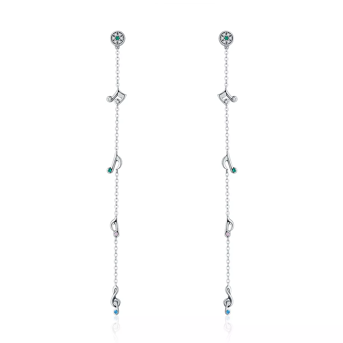 Brinco Notas oscilantes estilo Pandora - SCE202