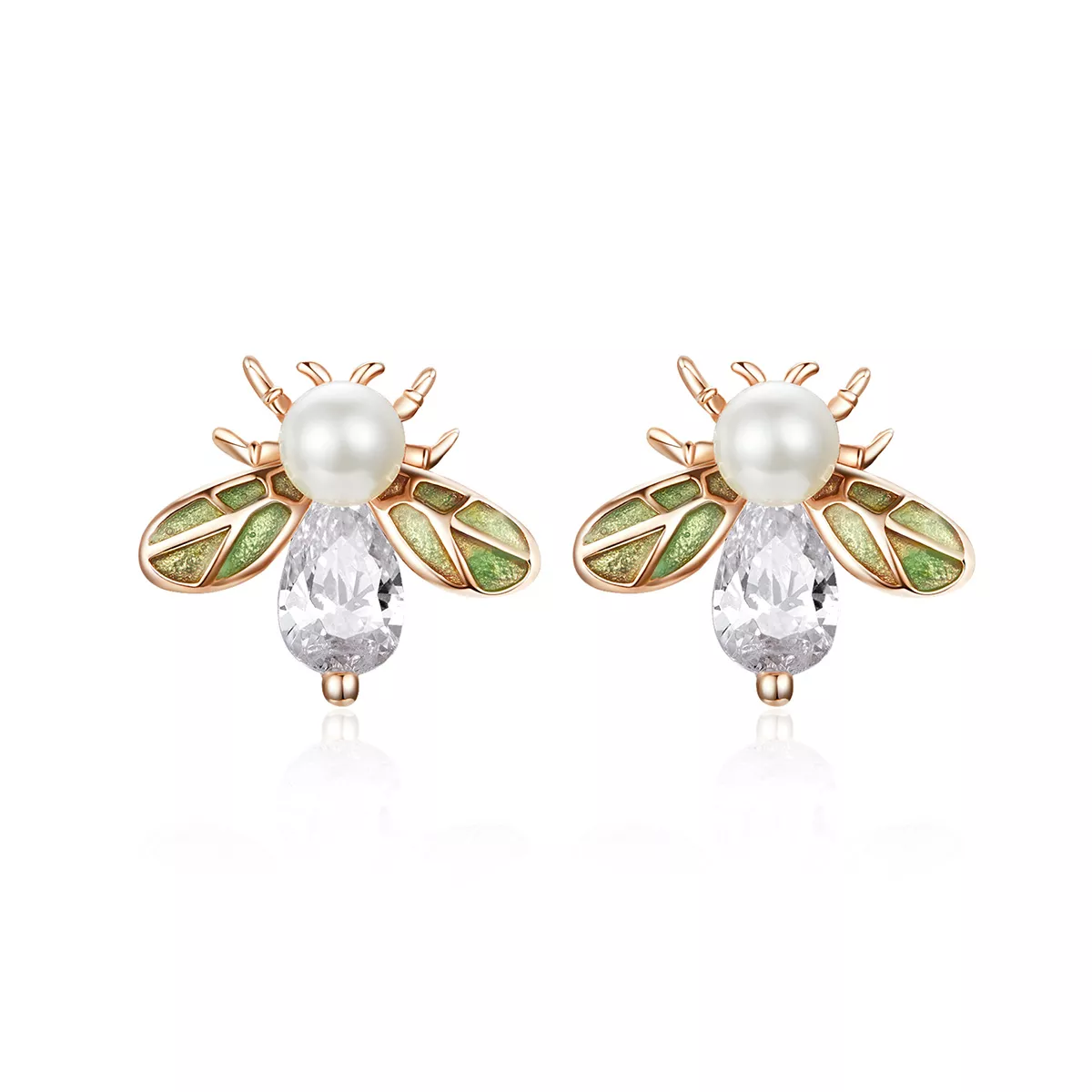 Brincos Petit Abelha estilo Pandora Rose - SCE643