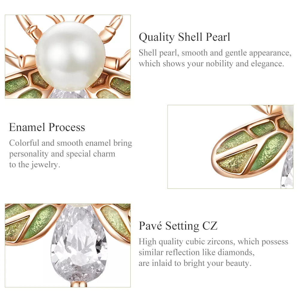 Brincos Petit Abelha estilo Pandora Rose - SCE643