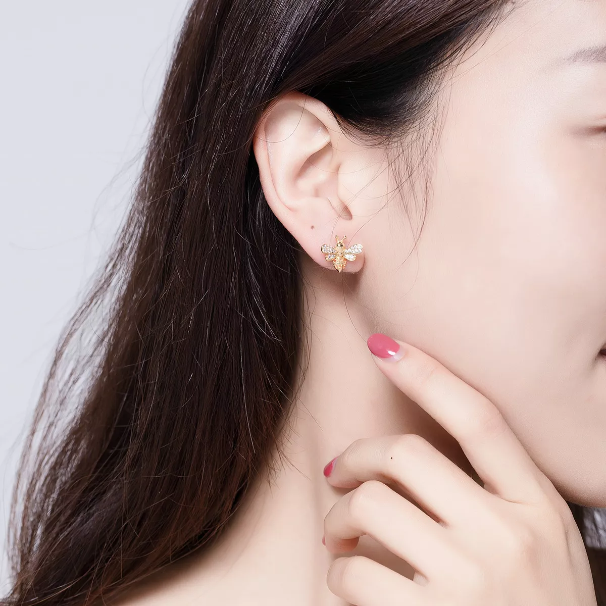 Brincos Petit abelha estilo Pandora - SCE344-B