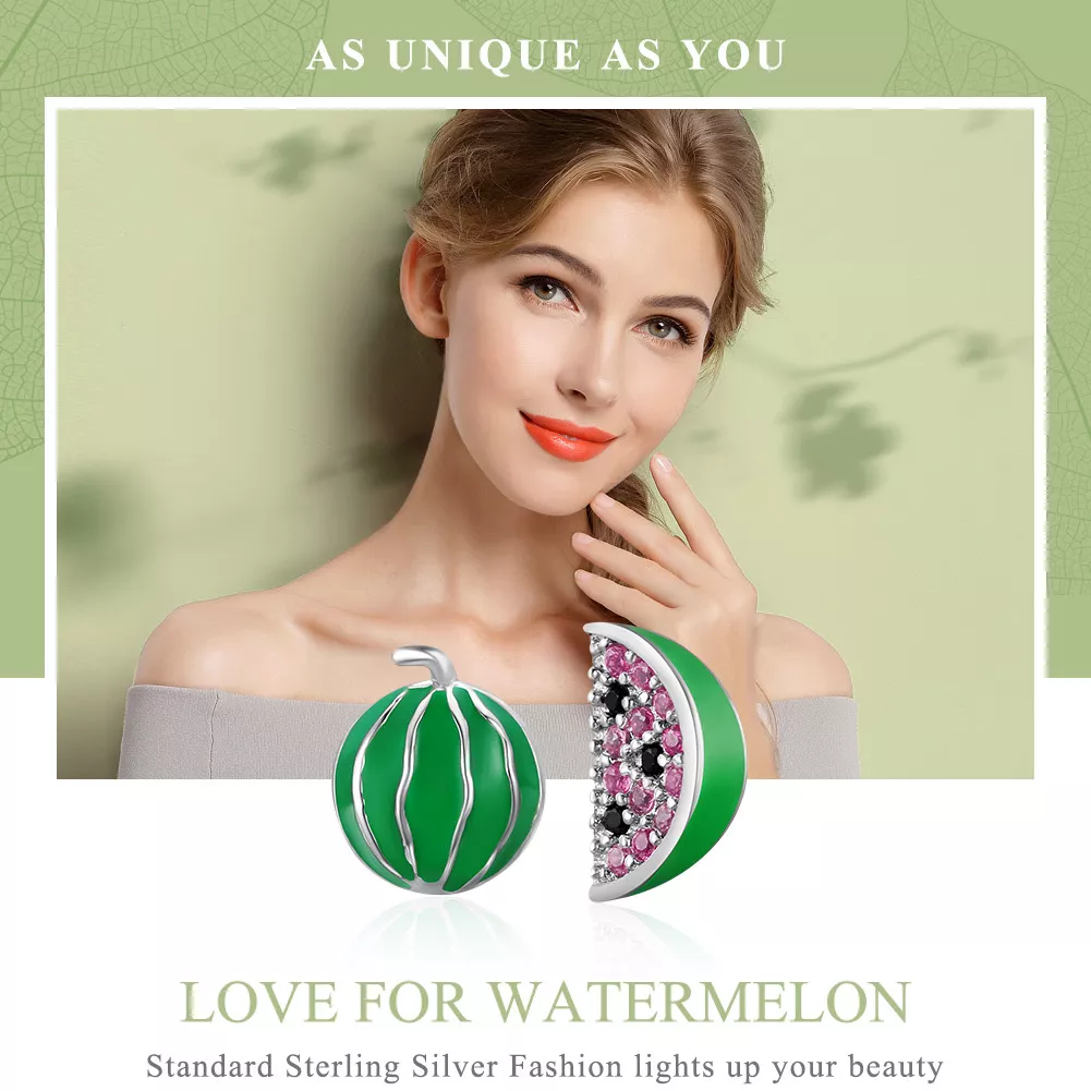 Brincos Petit Amor melancia estilo Pandora - SCE105