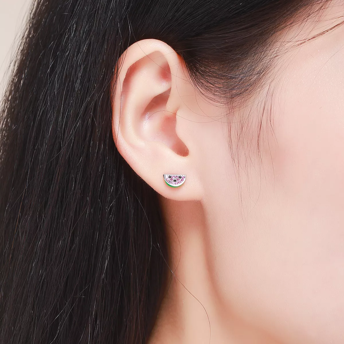 Brincos Petit Amor melancia estilo Pandora - SCE105