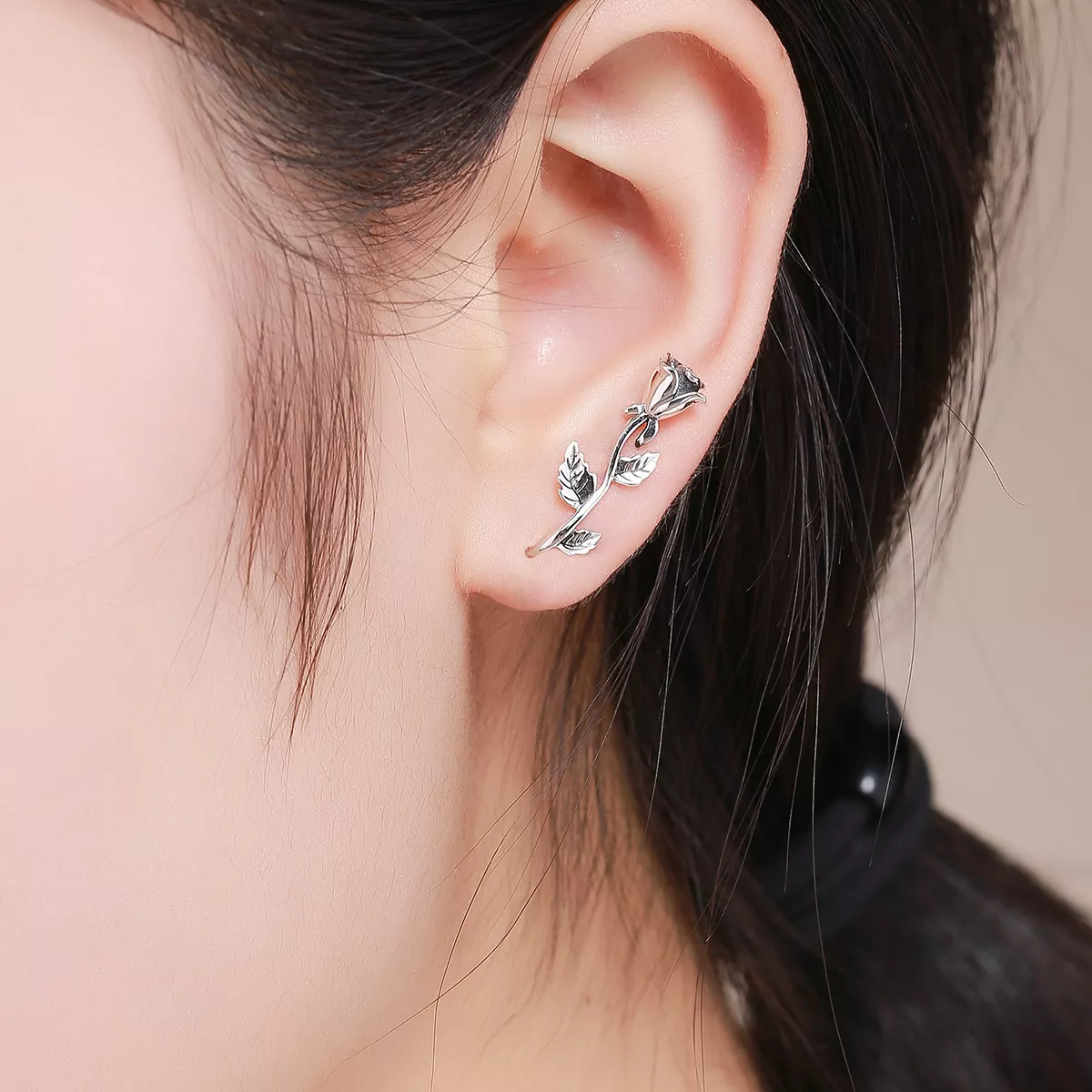 Brincos Petit Amor rosa estilo Pandora - SCE380