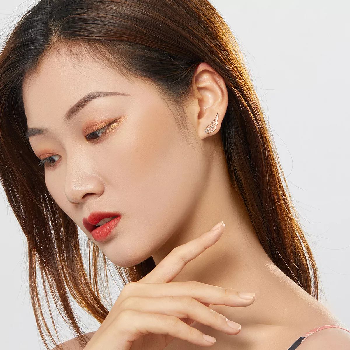 Brincos Petit Asas de Elfo estilo Pandora Rose - SCE343-C