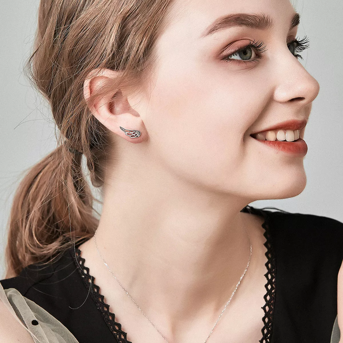 Brincos Petit Asas de Elfo estilo Pandora - SCE343