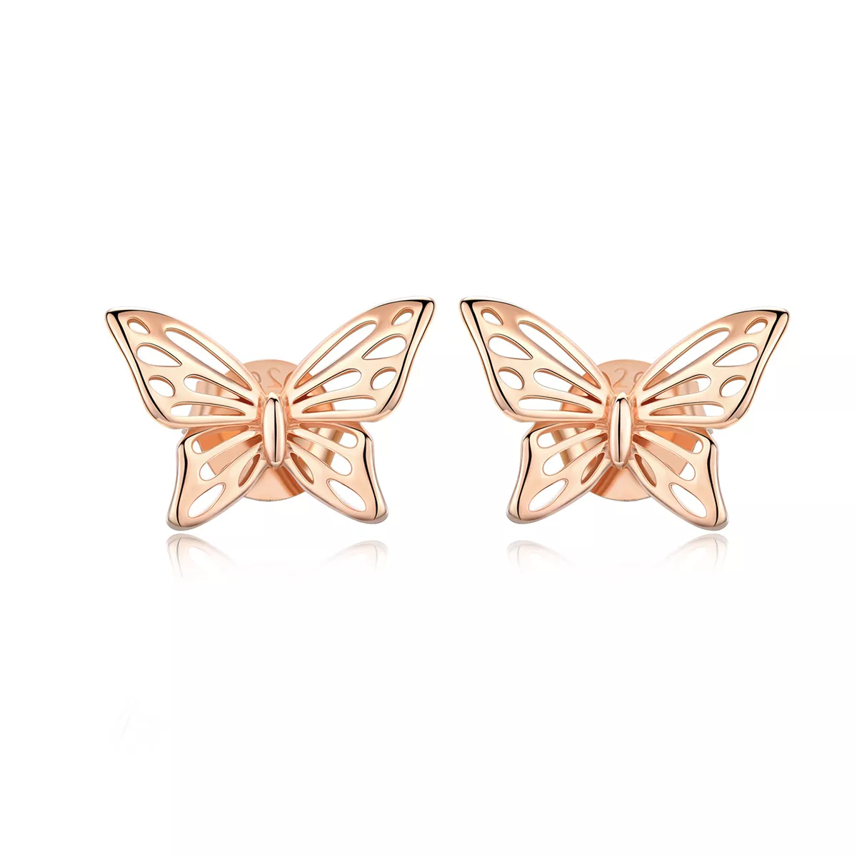 Brincos Petit Borboleta estilo Pandora Rose - SCE452-C