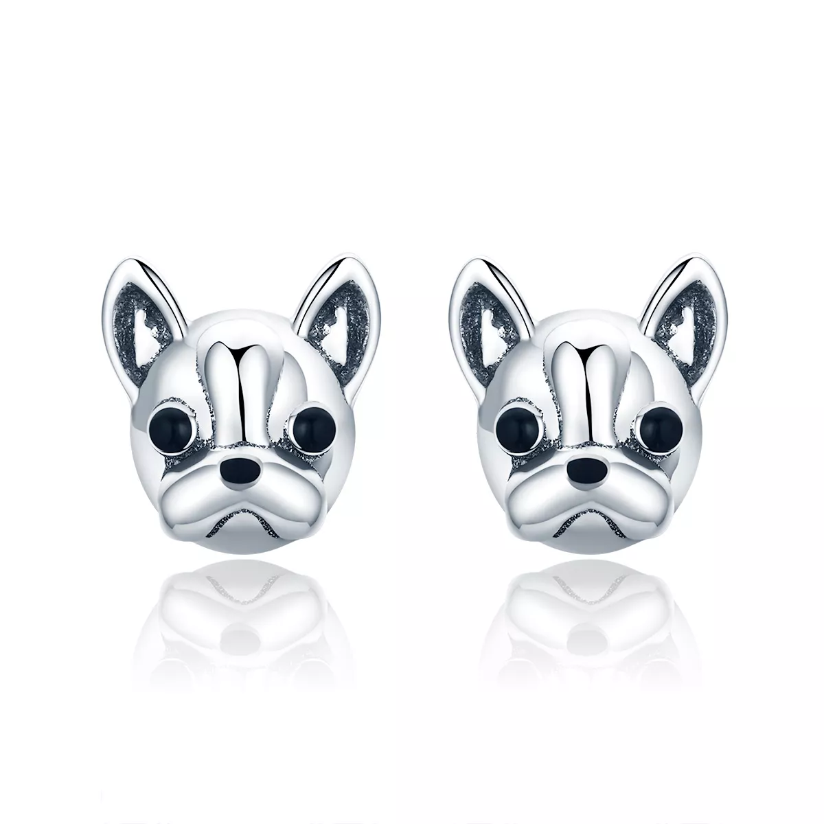 Brincos Petit Bulldog Fofo estilo Pandora - SCE283