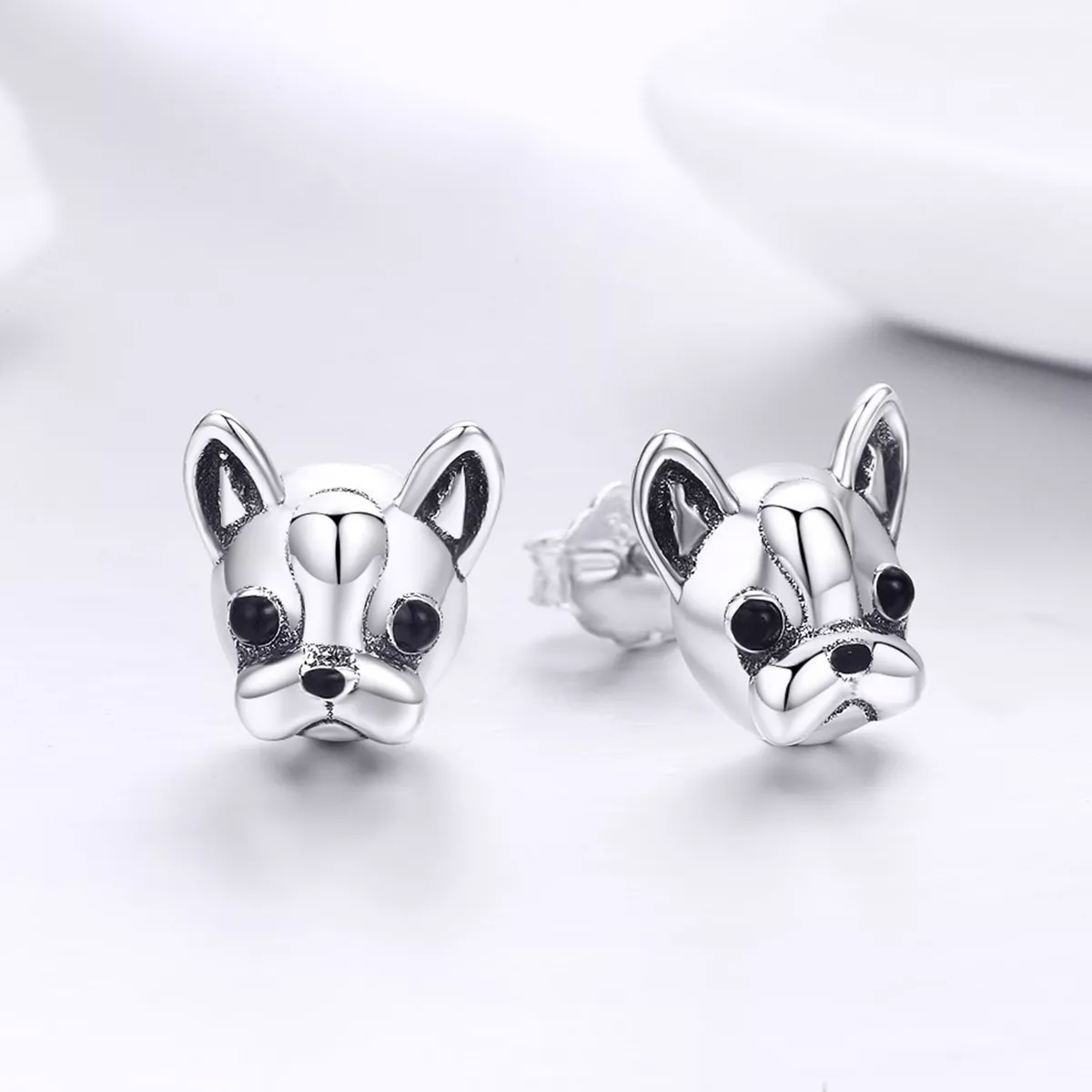 Brincos Petit Bulldog Fofo estilo Pandora - SCE283