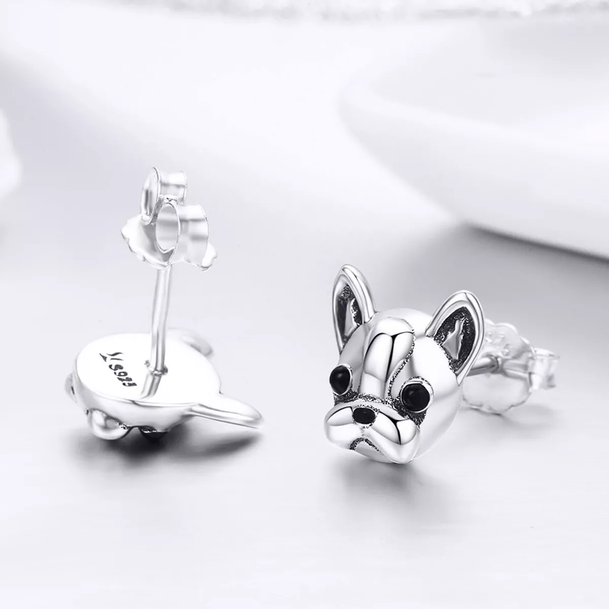 Brincos Petit Bulldog Fofo estilo Pandora - SCE283