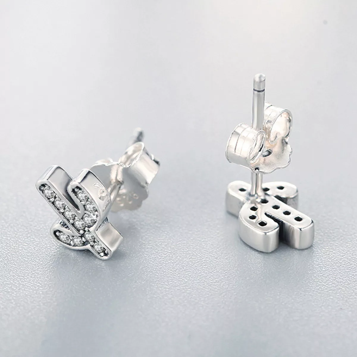 Brincos Petit Cacto Fresco estilo Pandora - SCE286