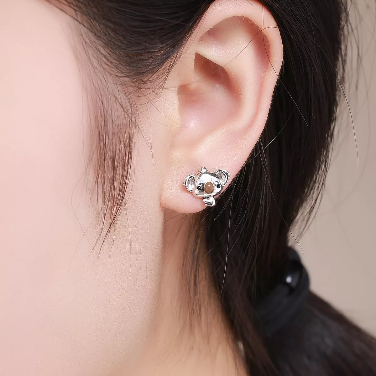 Brincos Petit Coala Fofo estilo Pandora - SCE381