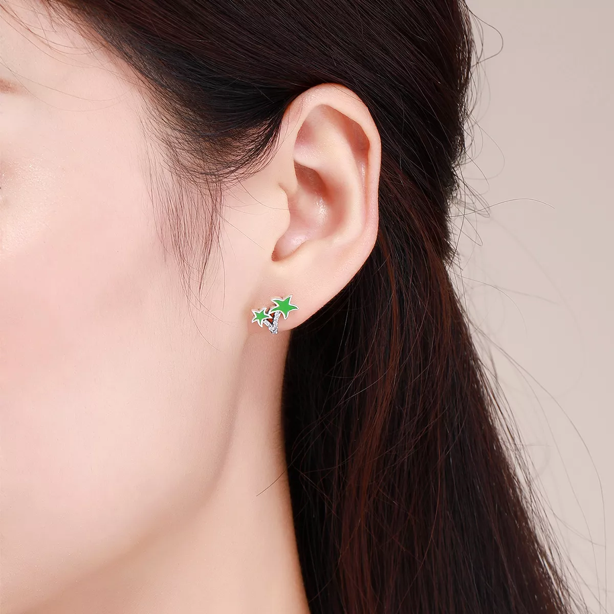 Brincos Petit Coqueiro estilo Pandora - SCE428