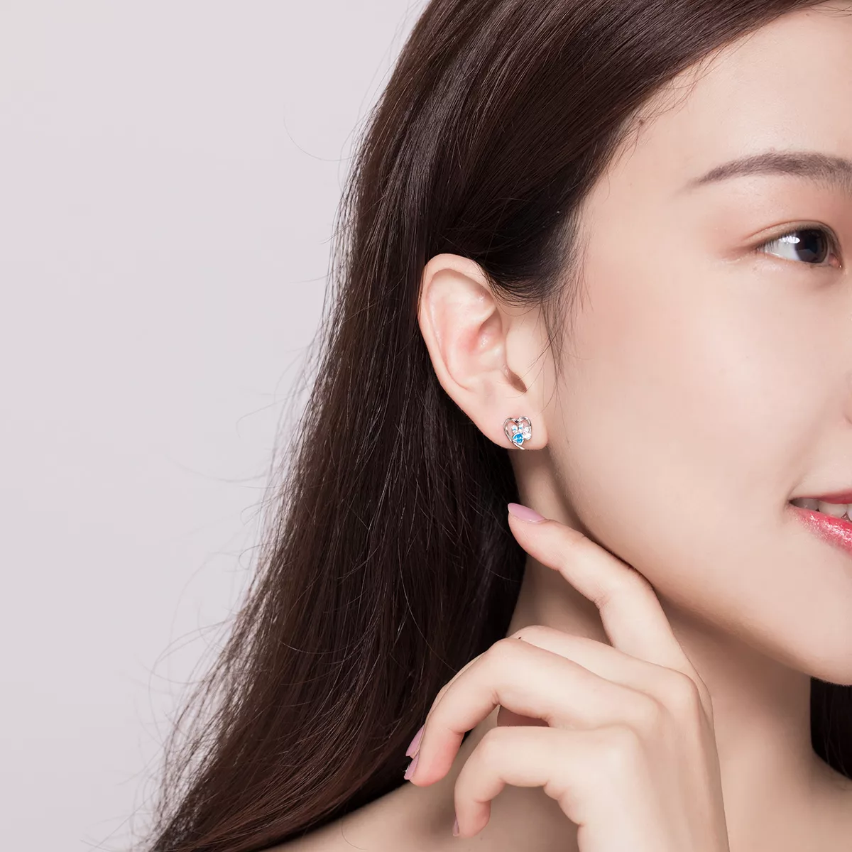 Brincos Petit Coração de pata de cachorro carinhoso estilo Pandora - SCE654