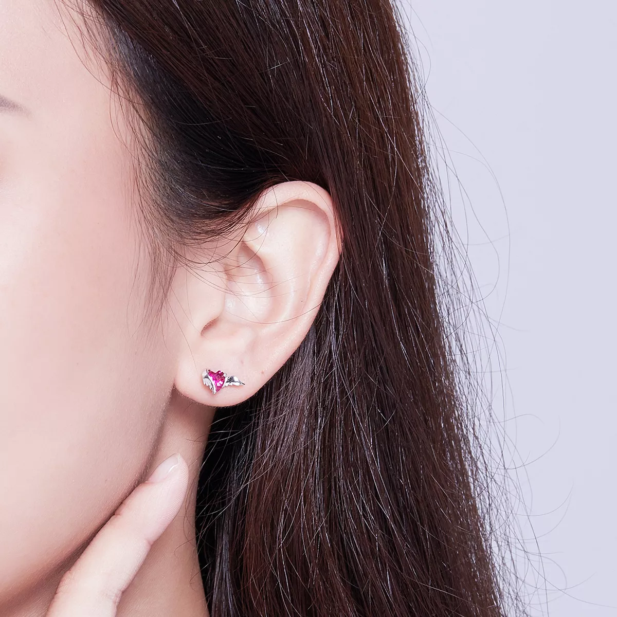 Brincos Petit Coração Guardião estilo Pandora - SCE690