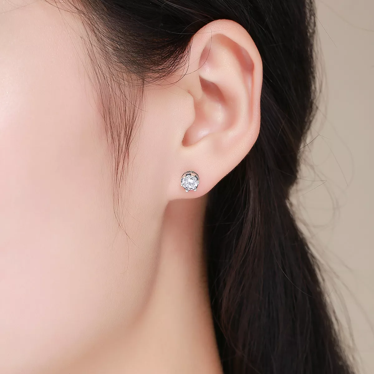 Brincos Petit Coroa brilhante estilo Pandora - SCE311