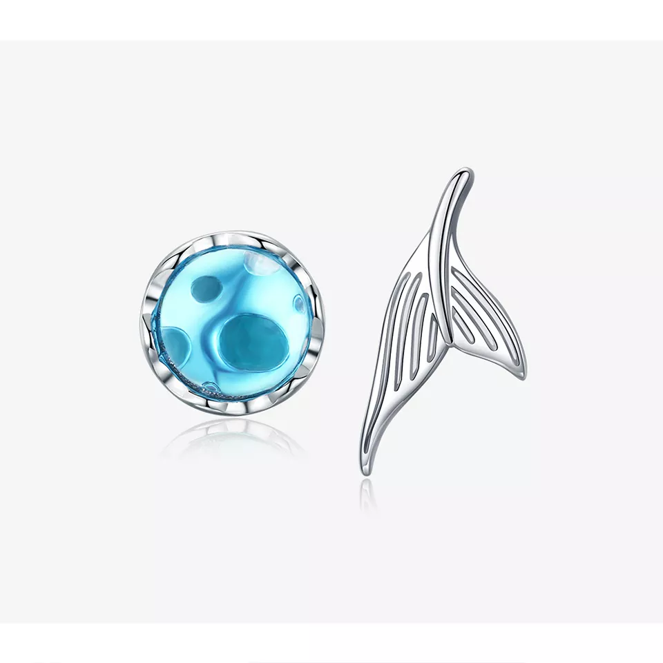 Brincos Petit Esperando sereia estilo Pandora - SCE630