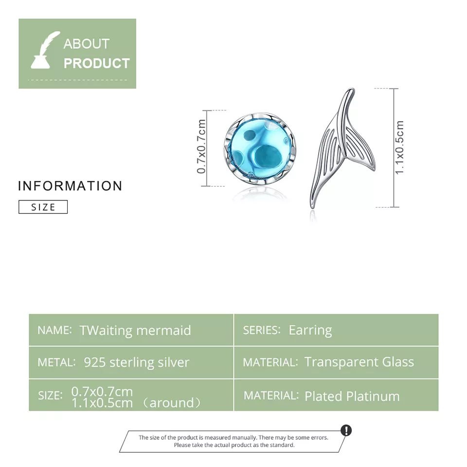 Brincos Petit Esperando sereia estilo Pandora - SCE630