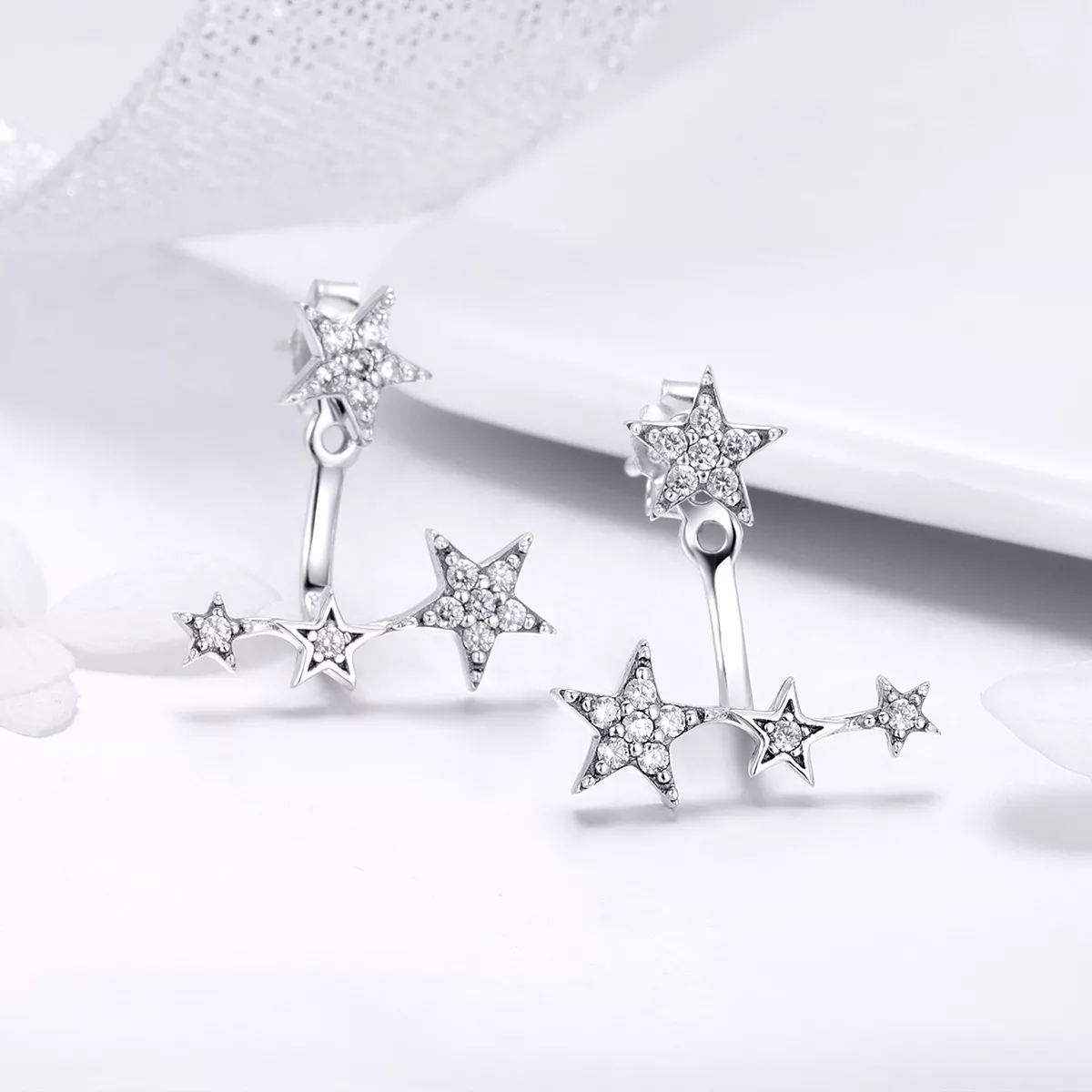 Brincos Petit Estrelas estilo Pandora - SCE448