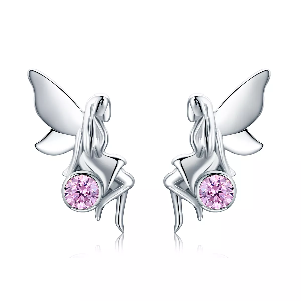 Brincos Petit Fada da flor estilo Pandora - SCE395